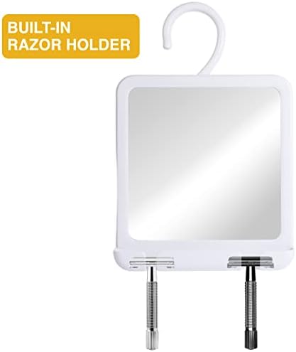 Fog-Free Shower Mirror with Hook