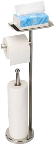 Sturdy Stainless Steel ToileT Paper Holder with Shelf for Bathroom