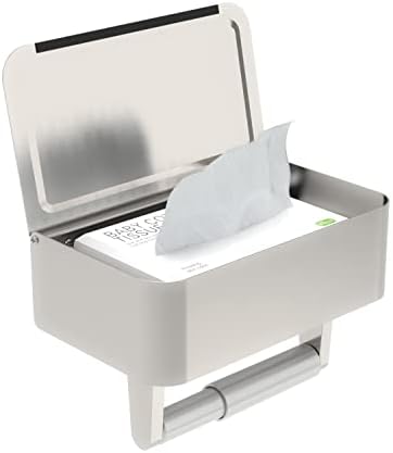 Wall-Mounted Flushable Wipes Holder Stainless Steel Brushed Nickel
