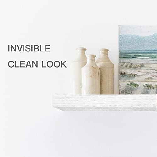 QEEIG White Bathroom Floating Shelves 2 pack