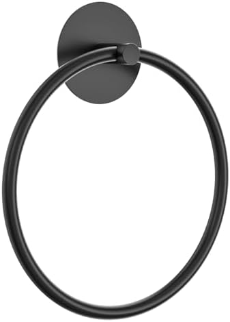 Matte Black Bathroom Towel Ring - Sturdy Durable Organization Solution for female