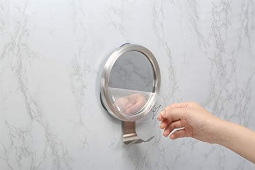 Ettori Fogless Shower Mirror with Razor Holder and Suction Cups