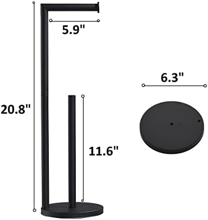 Matte Black Stainless Steel Toilet Paper Holder Easy to Install Durable