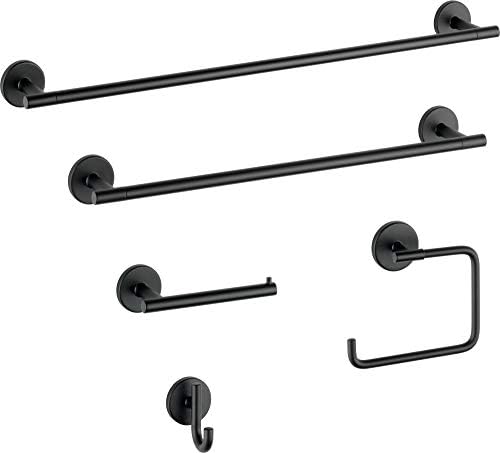 Bathessential Mat Black Open Towel Ring