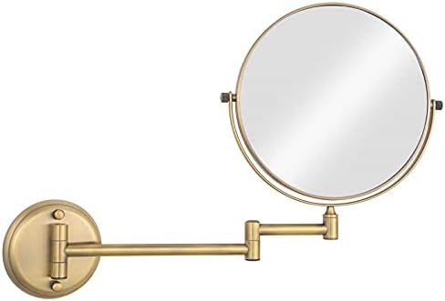 NOVOCE 8-inch Double Sided Shaving Mirror 3X Magnification Wall-Mounted