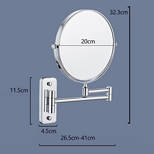 ZADIKO 8-inch Double-Sided Wall-Mounted Makeup Mirror