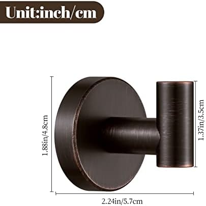 BigBig Home 2-Piece Bronze Robe Towel Hooks - Rustic Bathroom Kitchen Organizers