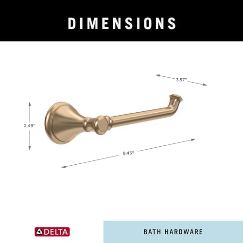 Stylish Durable Delta Cassidy Toilet Paper Holder in Champagne Bronze