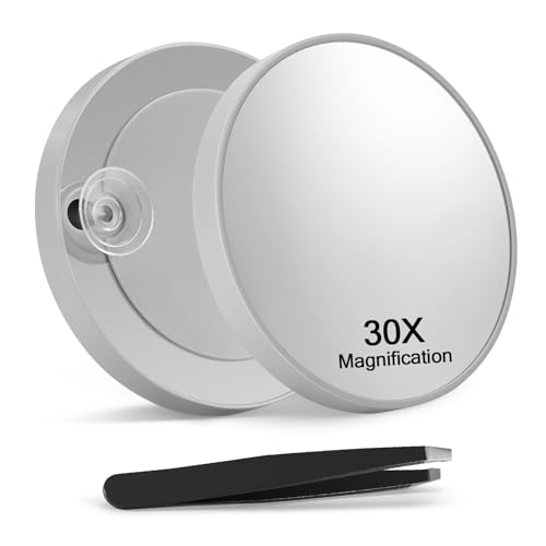 30X Magnifying Mirror with Suction Cups