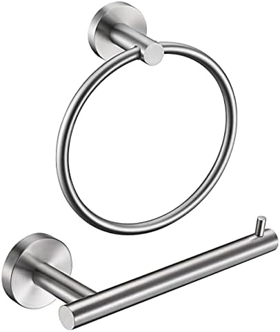 Sturdy Stainless Steel Towel Toilet Paper Holder Set