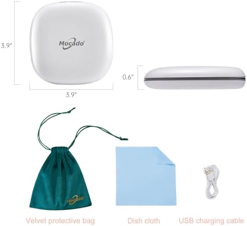 Compact LED Magnifying Mirror - 4 inches 1X10X Magnification Reusable Portable