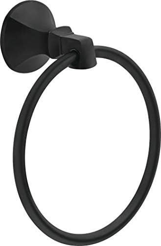 Space-Saving Mat Black Towel Holder