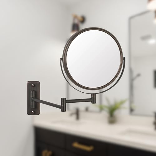 JERDON Two-Sided Wall-Mounted Makeup Mirror