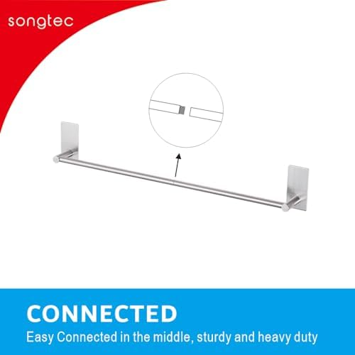 Strong Attach Without Drill Adhesive Bath Towel Bar