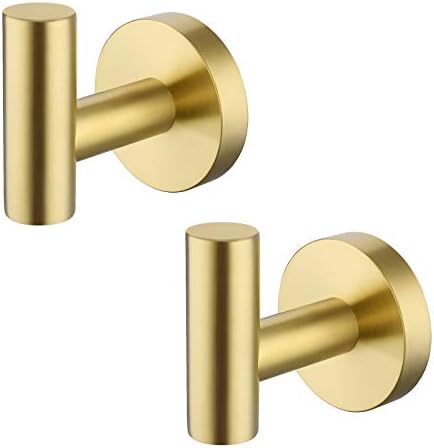 KES Premium Stainless Steel Towel Hook Gold-Brushed Bath Kitchen Essentials