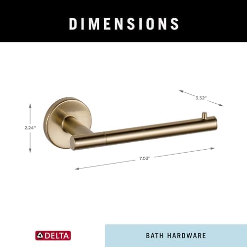 Delta Trinsic 1-Pack Toilet Paper Holder Champagne Bronze Premium Bathroom Organization Tool