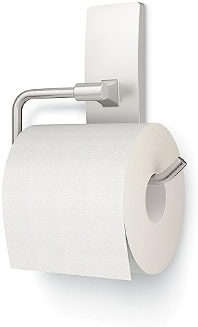 Command Toilet Paper Holder Satin Nickel Water Resistant Rust-Proof