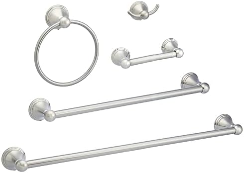 5 Piece Satin Nickel Bathroom Hardware Set