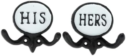 WallCharmers Set of 2 Towel Robe Hooks Rustic Bathroom Essentials
