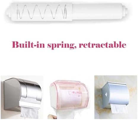 Alovioxrg 2 Pack White Toilet Paper Holder spring loaded Durable Easy to Install