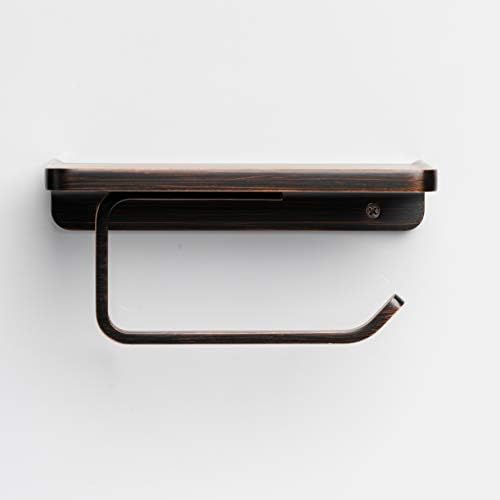 Linkaa Toilet Paper Holder Oil Rubbed Bronze Rust-Proof Aluminum Bathroom Storage