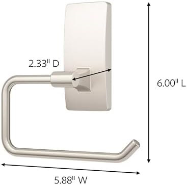 Command Toilet Paper Holder Satin Nickel Water Resistant Rust-Proof