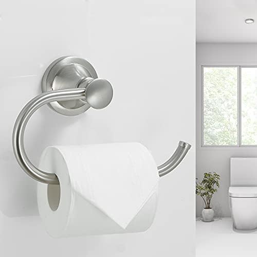 BESy Brushed Nickel Toilet Tissue Paper Holder Rustproof Durable Bathroom Accessory