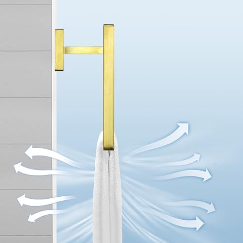 IJDD Brushed Gold Hand Towel Ring Holder