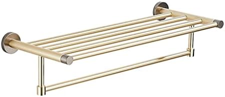 Light Luxury Copper Brushed Gold Bath Towel Rack Single Rod Towel Rail