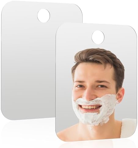 Fogless Mirror for Shaving Acrylic Portable Handheld Wall Hanging