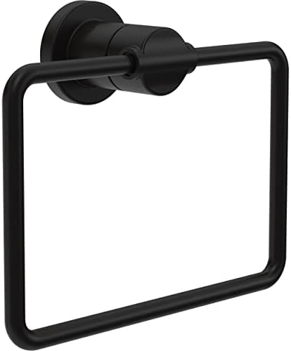 Delta Nicoli 1-Pack Towel Ring Matte Black Bathroom Accessory
