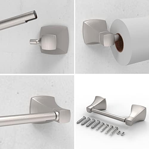 Double-Post Toilet Paper Holder with Pivoting Mechanism