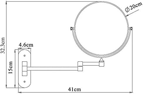 FOLDABLE wall-MOUNTED 10x Makeup Mirror