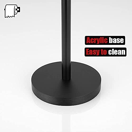 Sturdy Mat Black Toilet Paper Holder for 3 Rolls