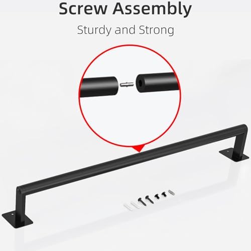24-inch Matte Black Bathroom Towel Bar