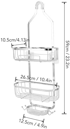 Sturdy 2-Layer bathroom shelf with punch holes for ceramic more
