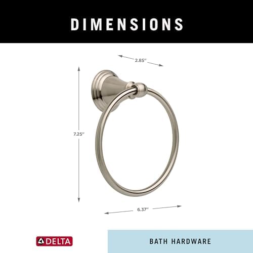 Delta 79646-BN Windemere Towel Ring SpotShield Brushed Nickel High-Quality