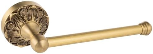 Antique Brass Petal-Relief Toilet Paper Holder