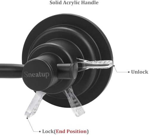 Sneatup Suction Cup Extendable 17-29 Towel Bar