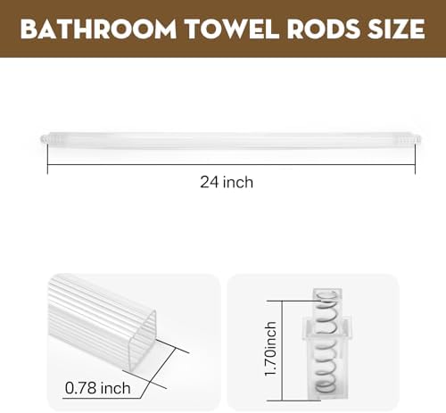 IWIWE 24-Inch Minimalist Plastic Towel Bar