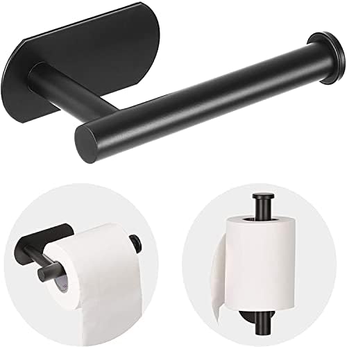 Rust-Resistant Matte Black Toilet Paper Holder