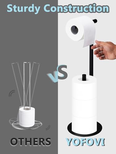YOFOVI Stainless Steel Toilet Paper Holder Stand