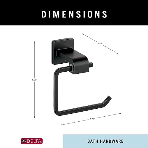 Delta Matte Black Toilet Paper Holder Durable Functional for Your Bathroom