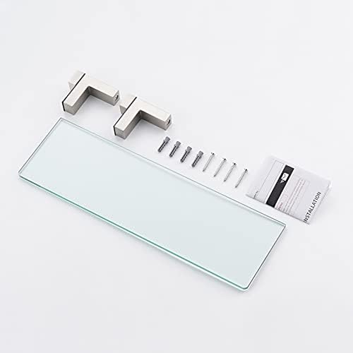Sturdy Tempered Glass Bathroom Shelf