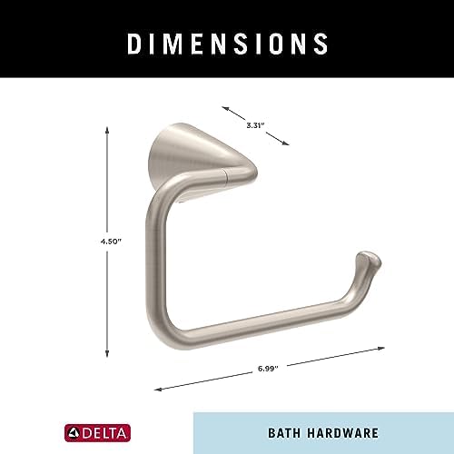 Delta ARV50-DN Arvo Wall Mount Open Square Toilet Paper Holder Bathroom Hardware