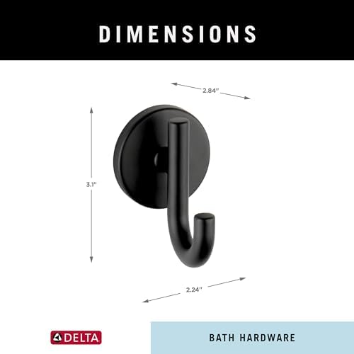 Delta Trinsic Towel Hook - Matte Black Bathroom Essential