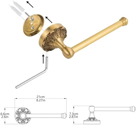 Antique Brass Petal-Relief Toilet Paper Holder