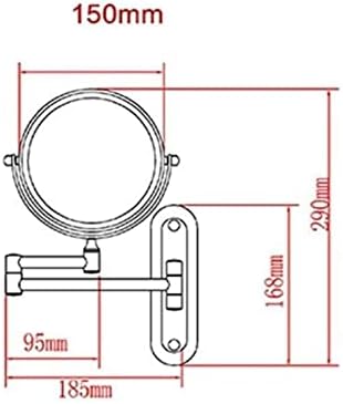ZADIKO Wall-Mounted Makeup Mirror 5X Magnifying Copper-Finished Durable
