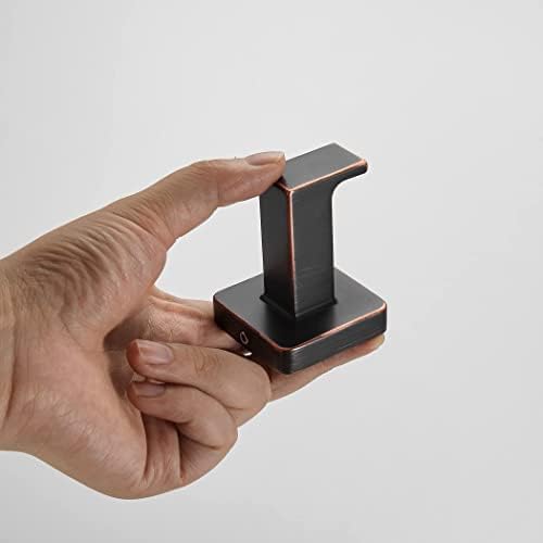 4-Piece Oil-Rubbed Bronze Bathroom Towel Hooks
