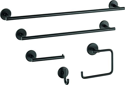 Delta Trinsic 1-Pack Toilet Paper Holder Matte Black for Bathroom Organization